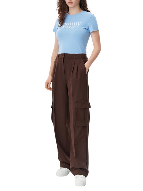 T-shirt donna celeste in cotone Tommy Jeans | DW0DW19447C12